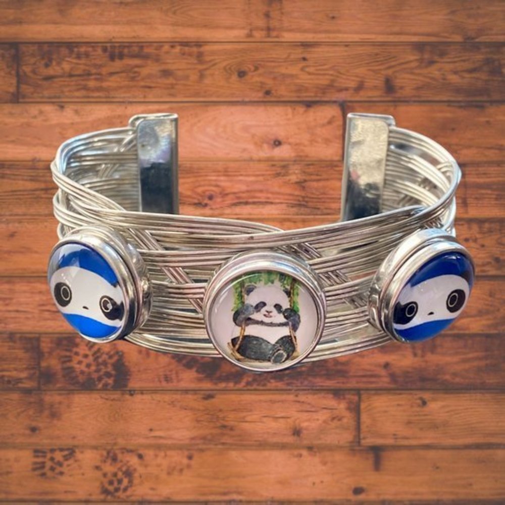 Super Cute Koala Bear Metal 3 Snap button Bracelet